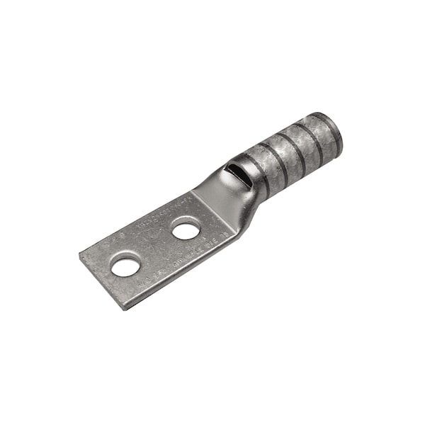 Burndy Two-Hole Compression Lug, 10 AWG Max, #10 Stud, Short Barrel, Copper, Black YAV102TC10 - main